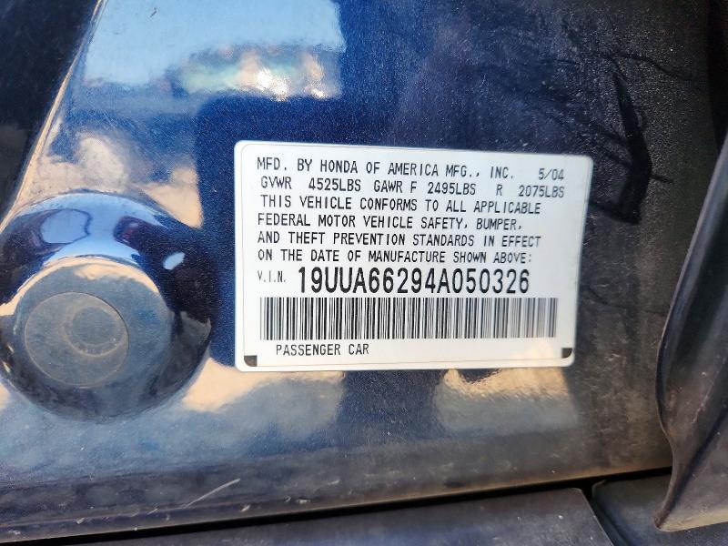 60775996 :رقم المزاد ، 19UUA66294A050326 vin ، 2004 Acura Tl مزاد بيع