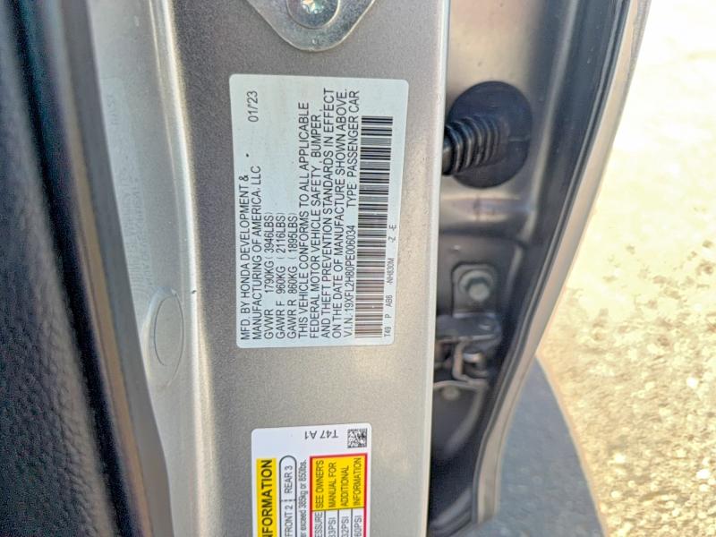 60517546 :رقم المزاد ، 19XFL2H80PE006034 vin ، 2023 Honda Civic مزاد بيع