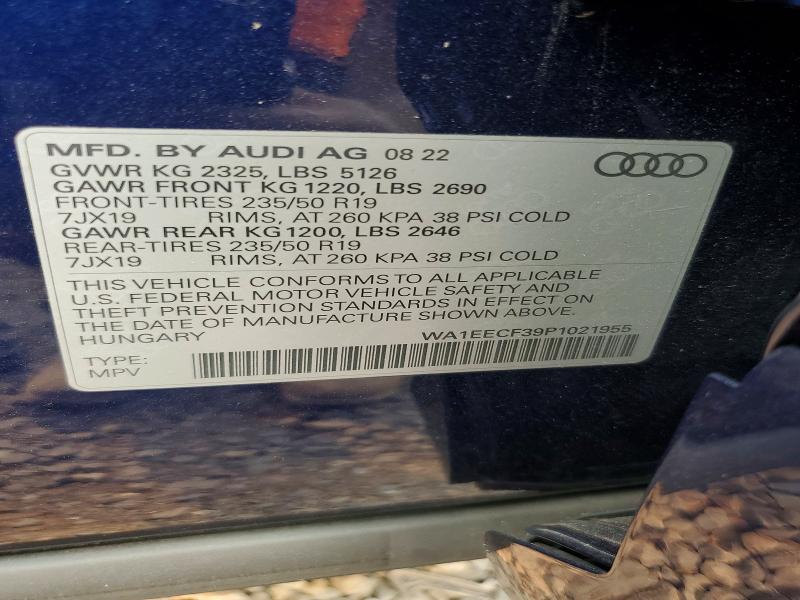 2023 Audi Q3 მანქანა იყიდება აუქციონზე, vin: WA1EECF39P1021955, აუქციონის ნომერი: 60485086