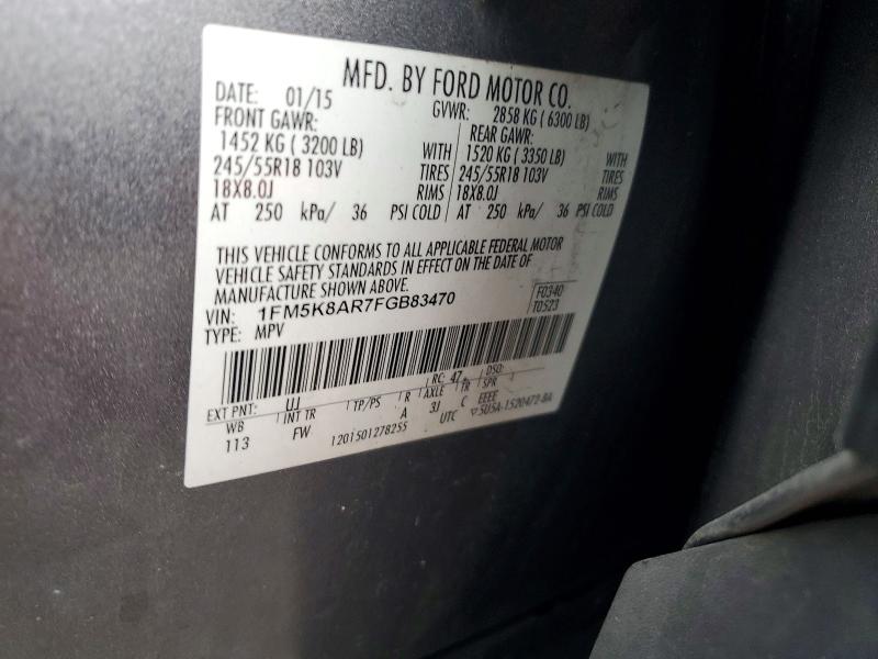 Продажа на аукционе авто 2015 Ford Explorer, vin: 1FM5K8AR7FGB83470, номер лота: 60473006