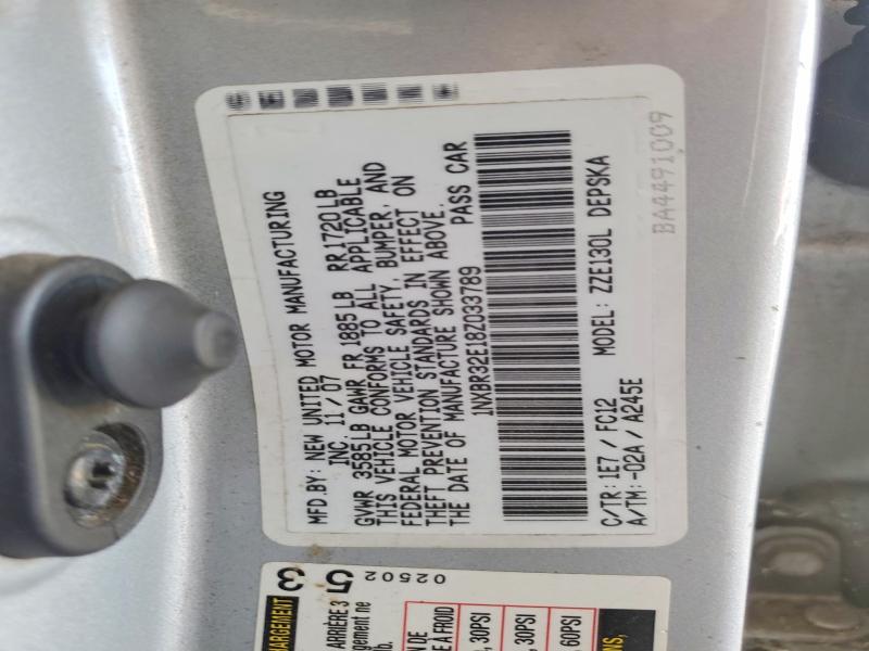 Продажа на аукционе авто 2008 Toyota Corolla, vin: 1NXBR32E18Z033789, номер лота: 62861776