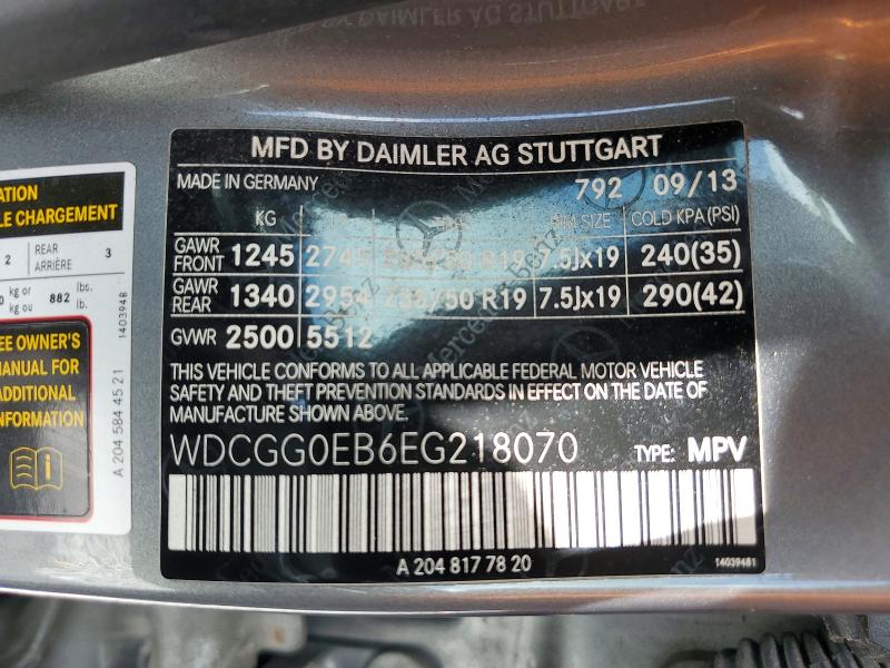 Продаж на аукціоні авто 2014 Mercedes-benz Glk, vin: WDCGG0EB6EG218070, номер лоту: 61198266