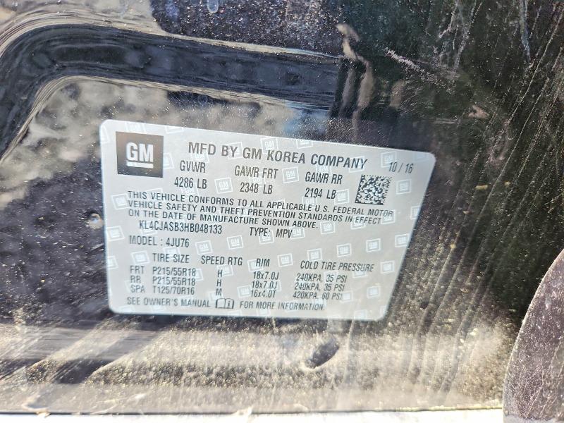 Продаж на аукціоні авто 2017 Buick Encore, vin: KL4CJASB3HB048133, номер лоту: 59338956