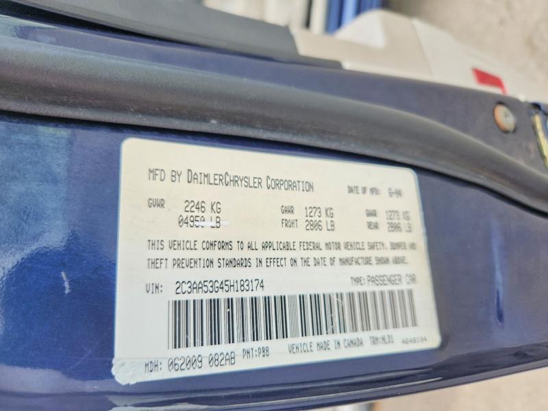60388206 :رقم المزاد ، 2C3AA53G45H183174 vin ، 2005 Chrysler 300 مزاد بيع