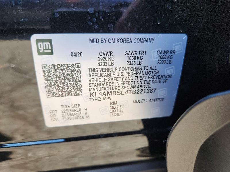 Aukcja sprzedaży 2026 Buick Encore Gx, vin: KL4AMBSL4TB221387, numer aukcji: 63250876