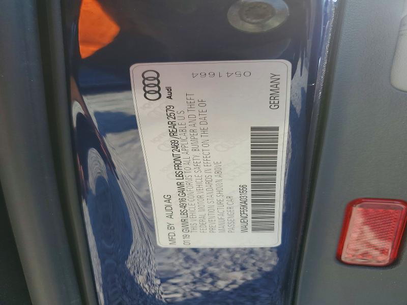 2019 Audi A5 მანქანა იყიდება აუქციონზე, vin: WAUENCF55KA031556, აუქციონის ნომერი: 60395496
