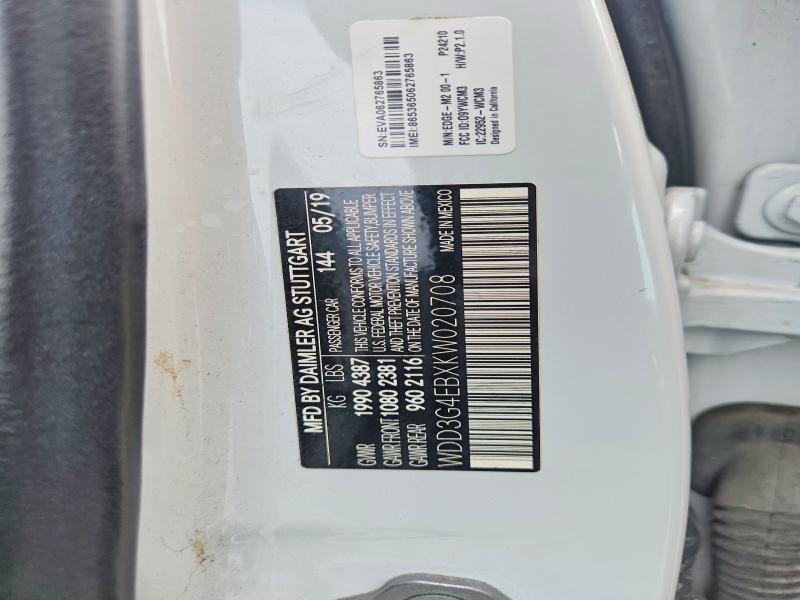 62794356 :رقم المزاد ، WDD3G4EBXKW020708 vin ، 2019 Mercedes-benz A مزاد بيع