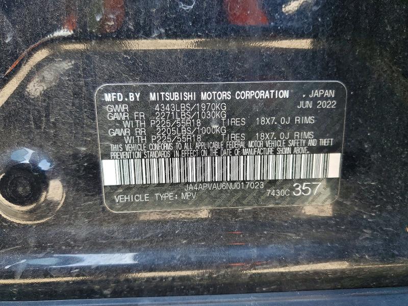 Продажа на аукционе авто 2022 Mitsubishi Outlander Sport, vin: JA4APVAU6NU017023, номер лота: 62677636