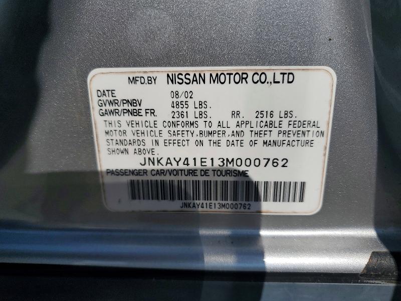 61284426 :رقم المزاد ، JNKAY41E13M000762 vin ، 2003 Infiniti M45 مزاد بيع