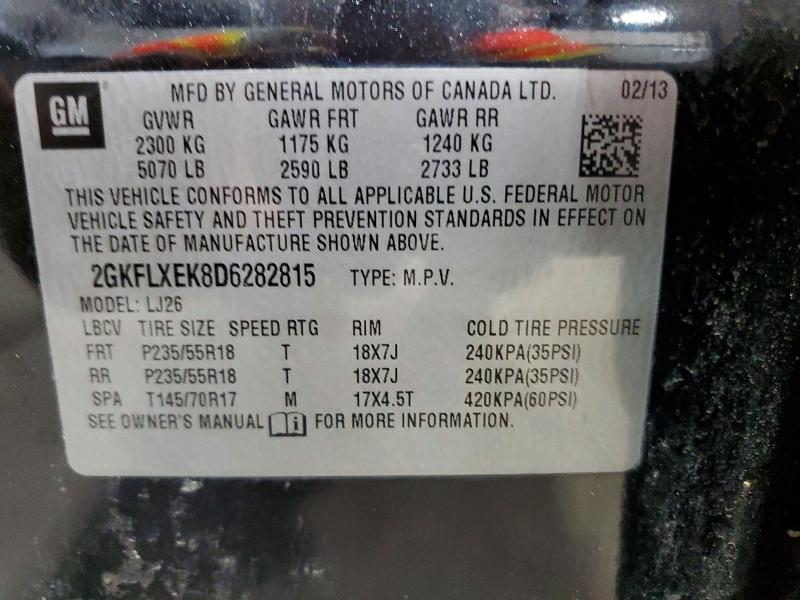 Продажа на аукционе авто 2013 Gmc Terrain, vin: 2GKFLXEK8D6282815, номер лота: 62085186