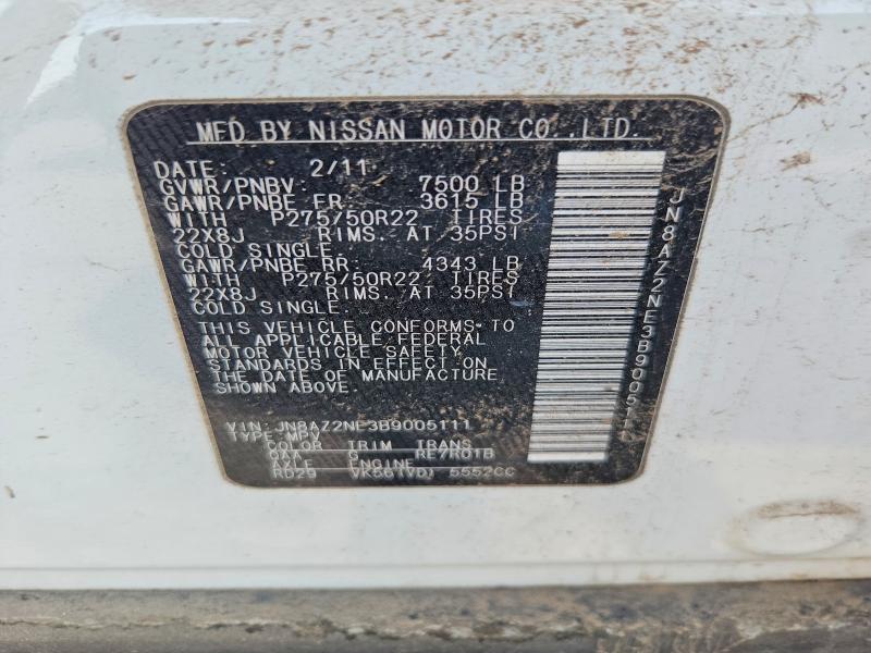 Продаж на аукціоні авто 2011 Infiniti Qx56, vin: JN8AZ2NE3B9005111, номер лоту: 63165076