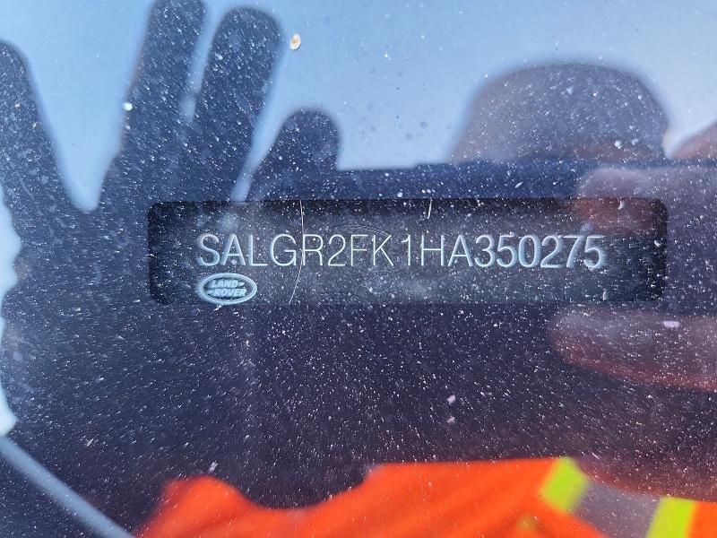 63564836 :رقم المزاد ، SALGR2FK1HA350275 vin ، 2017 Land Rover Range Rover مزاد بيع