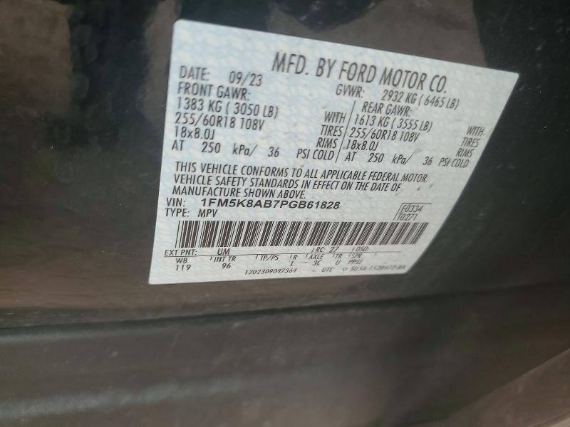 Aukcja sprzedaży 2023 Ford Explorer, vin: 1FM5K8AB7PGB61828, numer aukcji: 60936646