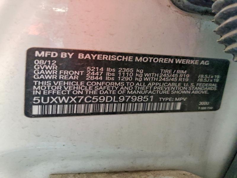 Продажа на аукционе авто 2013 Bmw X3, vin: 5UXWX7C59DL979851, номер лота: 61430206