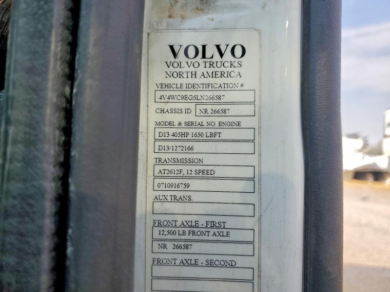 2020 Volvo Vnr მანქანა იყიდება აუქციონზე, vin: 4V4WC9EG5LN266587, აუქციონის ნომერი: 60865956