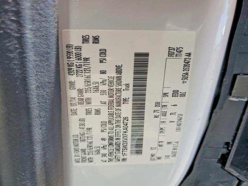 Продаж на аукціоні авто 2015 Ford Transit, vin: 1FTSW3XVXFKA04726, номер лоту: 60007756