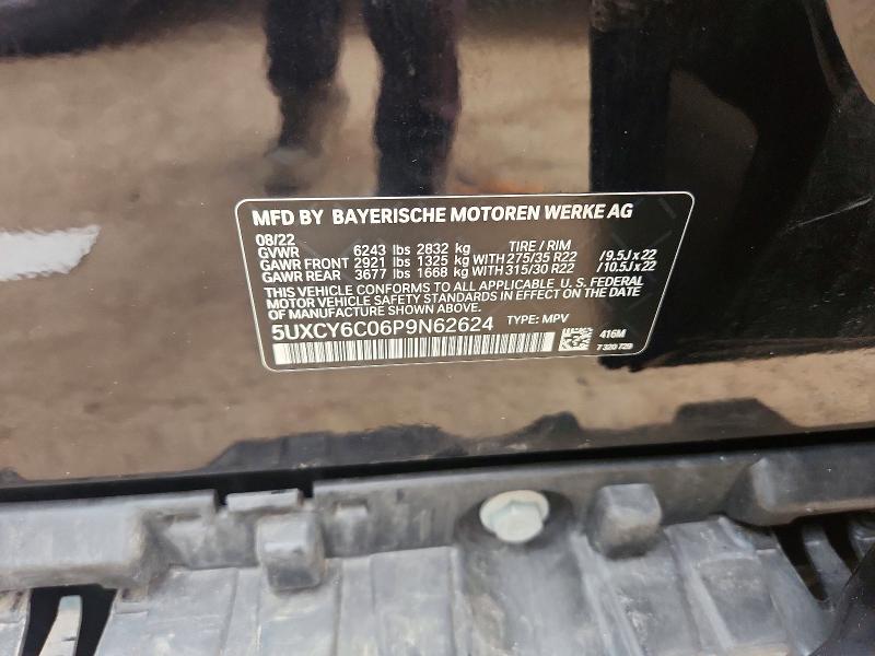 2023 Bmw X6 მანქანა იყიდება აუქციონზე, vin: 5UXCY6C06P9N62624, აუქციონის ნომერი: 61060266