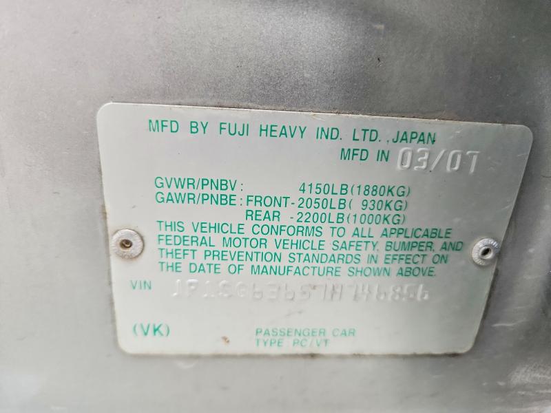 Продаж на аукціоні авто 2007 Subaru Forester, vin: JF1SG63657H746856, номер лоту: 60235006