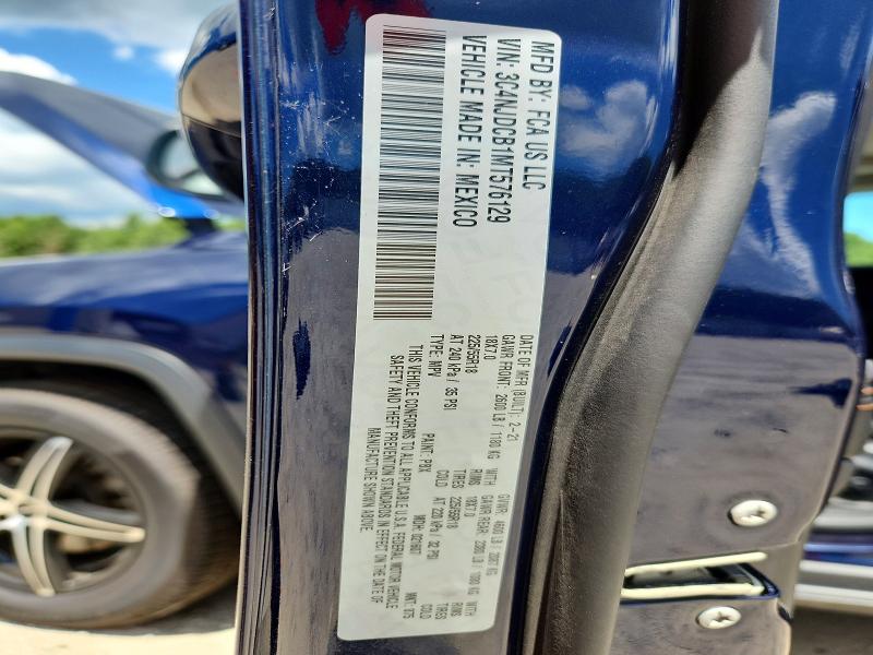 63506376 :رقم المزاد ، 3C4NJDCB1MT576129 vin ، 2021 Jeep Compass مزاد بيع