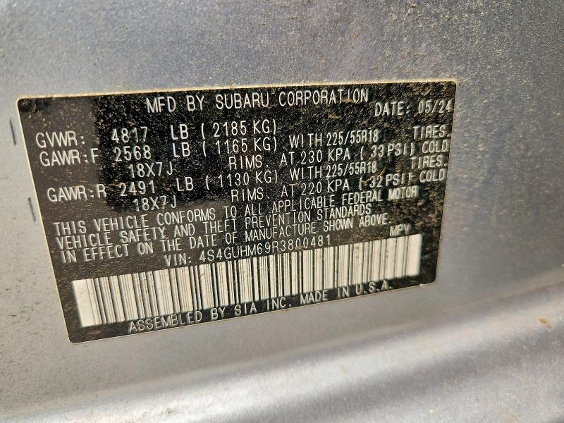 Продаж на аукціоні авто 2024 Subaru Crosstrek, vin: 4S4GUHM69R3800481, номер лоту: 61364596