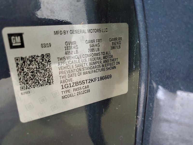 Aukcja sprzedaży 2019 Chevrolet Malibu, vin: 1G1ZB5ST2KF186669, numer aukcji: 85612725