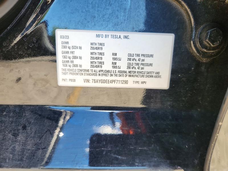 62418036 :رقم المزاد ، 7SAYGDEE4PF711290 vin ، 2023 Tesla Model Y مزاد بيع