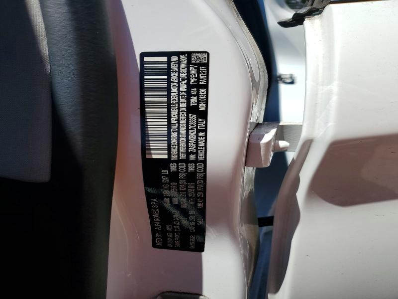 60431166 :رقم المزاد ، ZASPAKBN2L7C83357 vin ، 2020 Alfa Romeo Stelvio مزاد بيع
