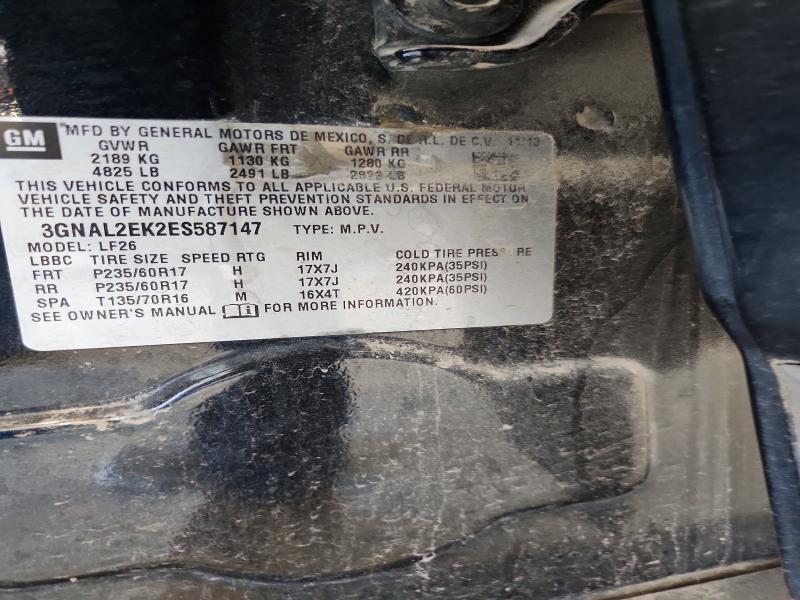 Продажа на аукционе авто 2014 Chevrolet Captiva, vin: 3GNAL2EK2ES587147, номер лота: 61931766