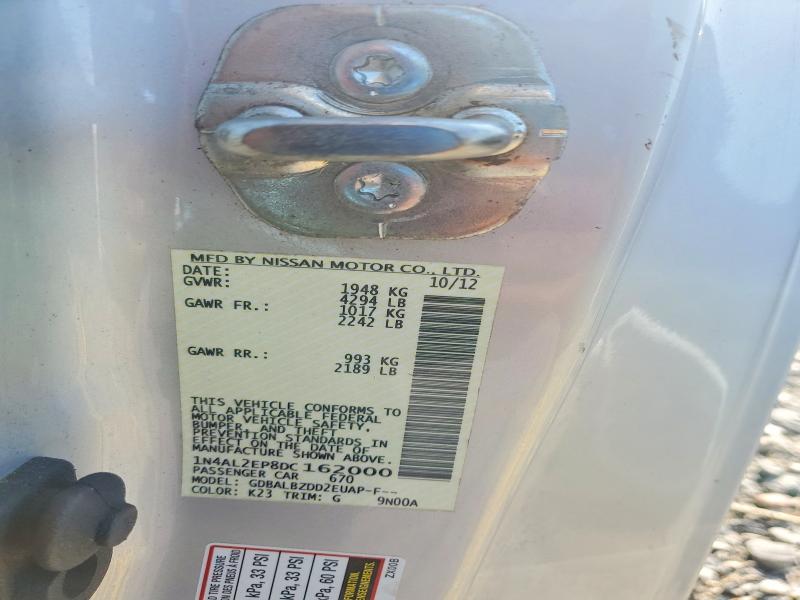 60544736 :رقم المزاد ، 1N4AL2EP8DC162000 vin ، 2013 Nissan Altima مزاد بيع