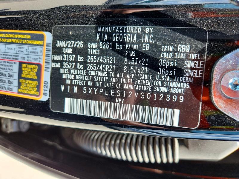 Aukcja sprzedaży 2027 Kia Telluride, vin: 5XYPLES12VG012399, numer aukcji: 61576126