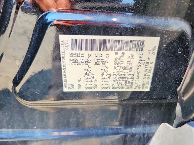 Продаж на аукціоні авто 2021 Nissan Rogue, vin: 5N1AT3BA4MC752660, номер лоту: 61101716