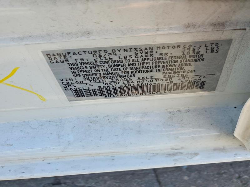 60184796 :رقم المزاد ، 3N1AB8BV2RY364643 vin ، 2024 Nissan Sentra مزاد بيع