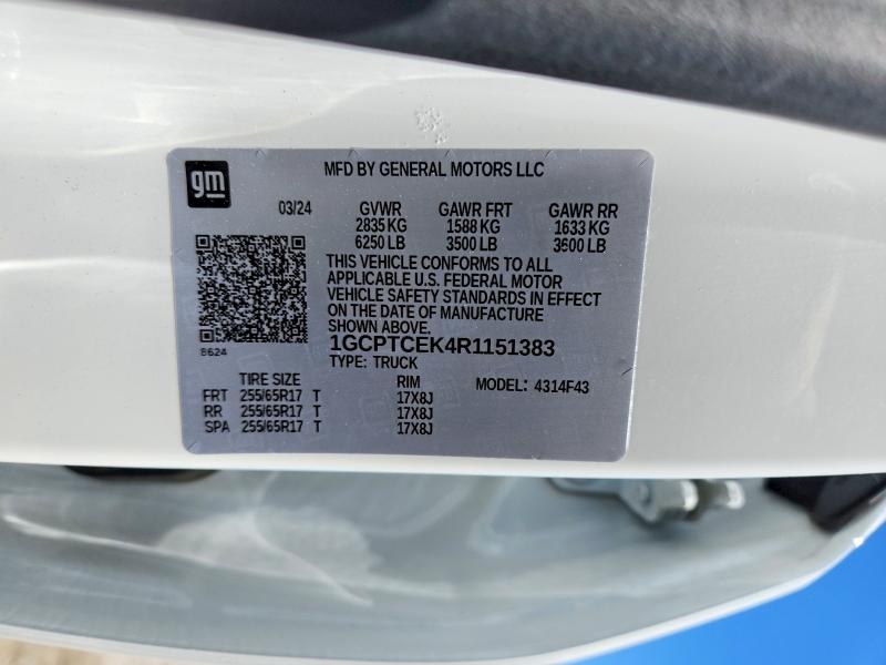 60591226 :رقم المزاد ، 1GCPTCEK4R1151383 vin ، 2024 Chevrolet Colorado مزاد بيع