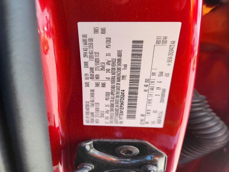 Aukcja sprzedaży 2019 Ford F150, vin: 1FTEW1EP9KFD52414, numer aukcji: 60678926
