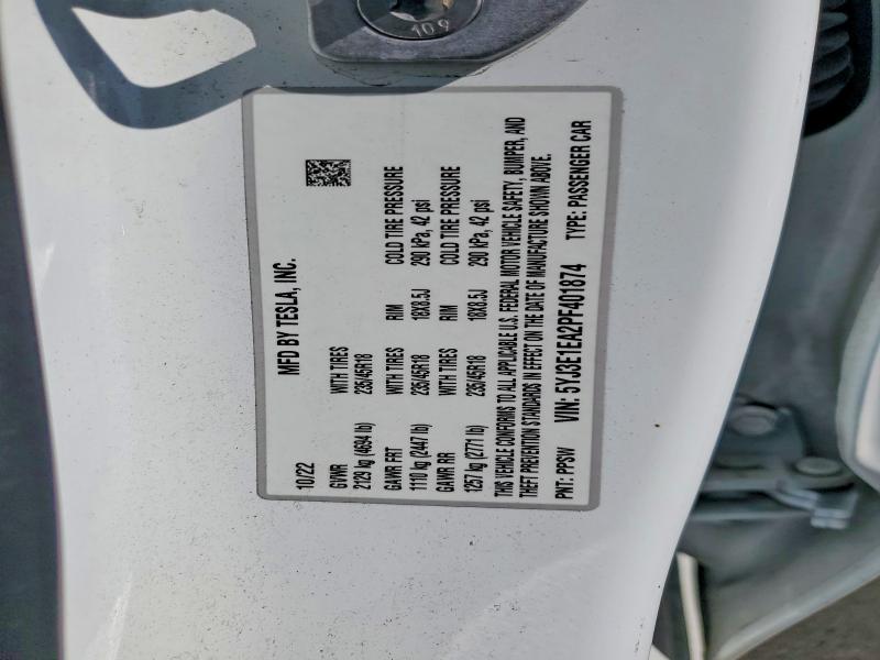 Продажа на аукционе авто 2023 Tesla Model 3, vin: 5YJ3E1EA2PF401874, номер лота: 63346326