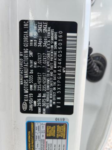 Aukcja sprzedaży 2019 Kia Sorento, vin: 5XYPG4A34KG560160, numer aukcji: 59332406