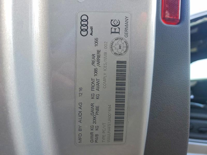 59403556 :رقم المزاد ، WAUUNAF51JA001694 vin ، 2018 Audi A5 مزاد بيع