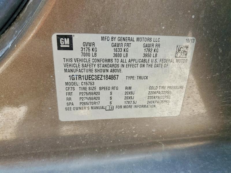 Aukcja sprzedaży 2014 Gmc Sierra, vin: 1GTR1UEC3EZ184867, numer aukcji: 62084326