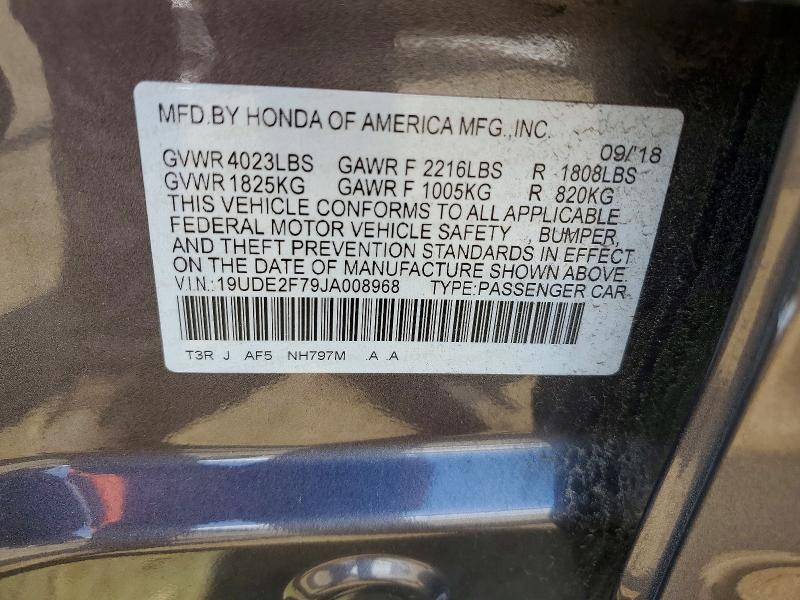 Продаж на аукціоні авто 2018 Acura Ilx, vin: 19UDE2F79JA008968, номер лоту: 59221236