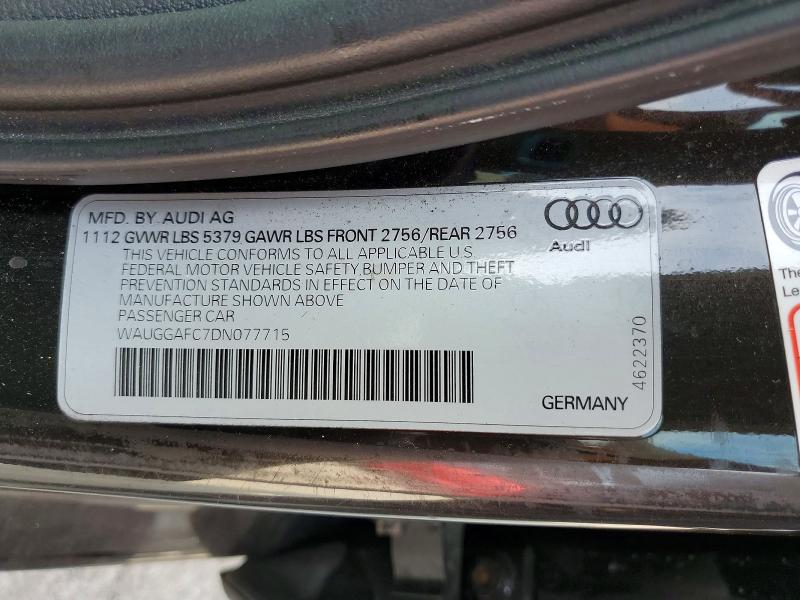 Aukcja sprzedaży 2013 Audi A6, vin: WAUGGAFC7DN077715, numer aukcji: 61312536
