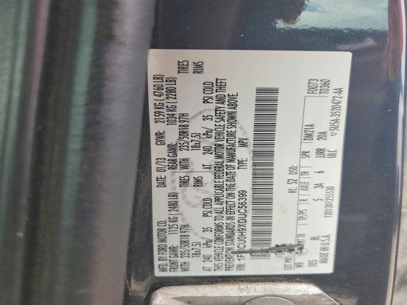 Aukcja sprzedaży 2013 Ford Escape, vin: 1FMCU0H9XDUC56399, numer aukcji: 59314286