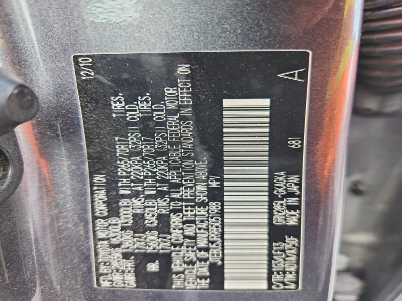 2011 Toyota 4runner მანქანა იყიდება აუქციონზე, vin: JTEBU5JR9B5051988, აუქციონის ნომერი: 60961126
