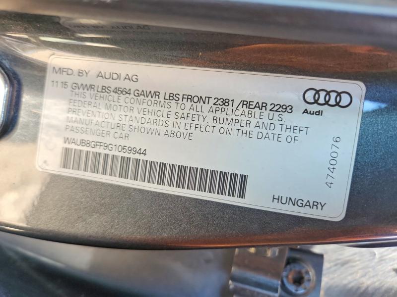 Продажа на аукционе авто 2016 Audi A3, vin: WAUB8GFF9G1059944, номер лота: 60767906