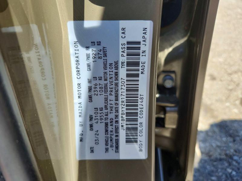 63418216 :رقم المزاد ، JM1BPBYY2R1717307 vin ، 2024 Mazda 3 مزاد بيع