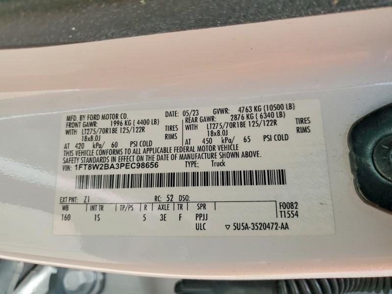 Aukcja sprzedaży 2023 Ford F250 Super Du, vin: 1FT8W2BA3PEC98656, numer aukcji: 58635106