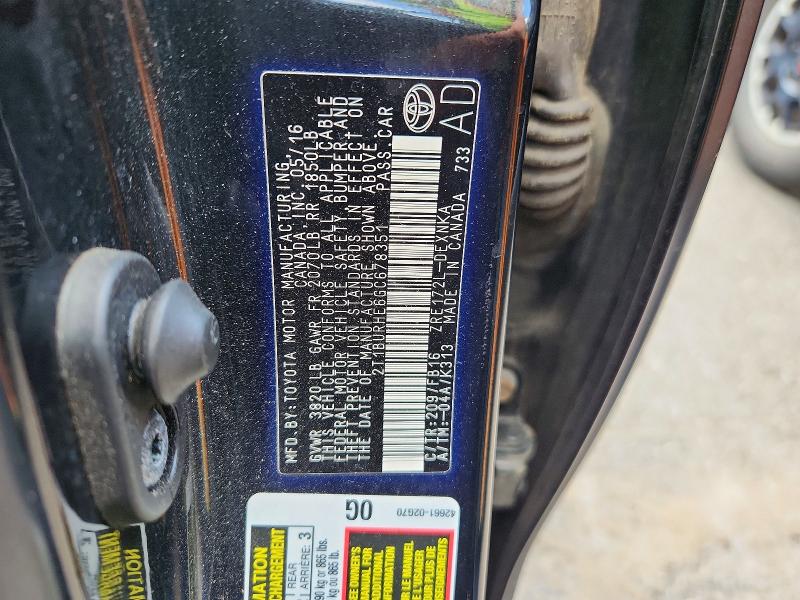 Продажа на аукционе авто 2016 Toyota Corolla, vin: 2T1BURHE6GC678351, номер лота: 60368756