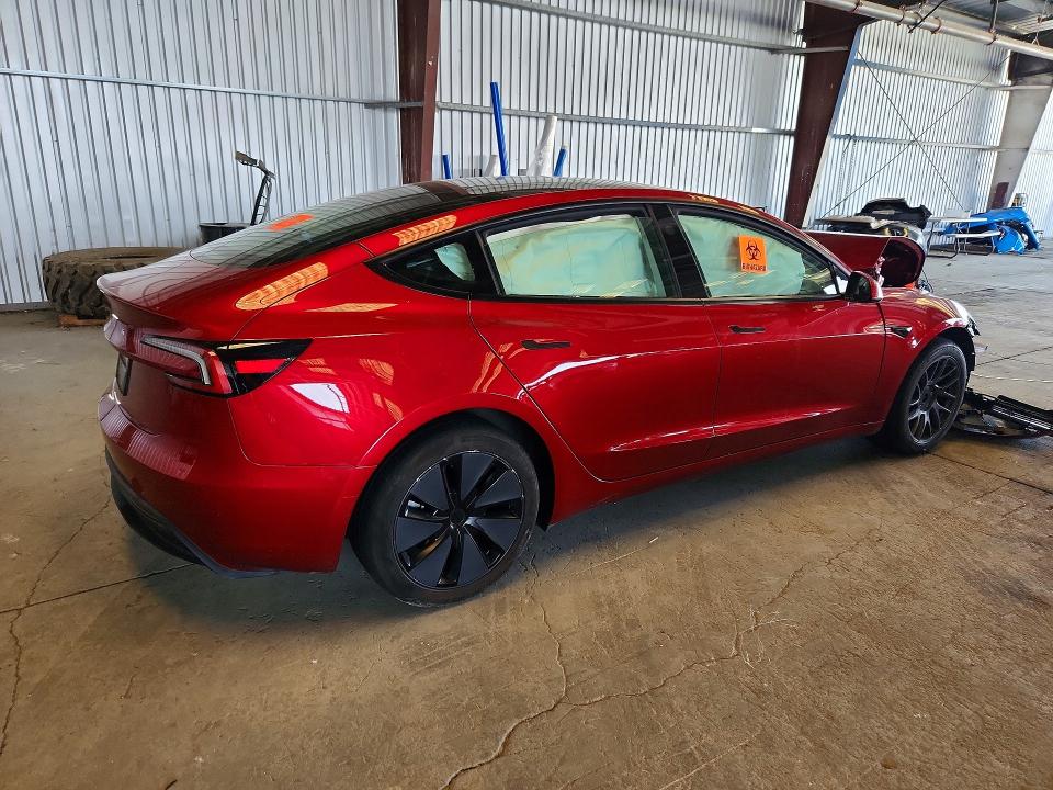 2025 Tesla Model 3 მანქანა იყიდება აუქციონზე, vin: 5YJ3E1EA2SF986576, აუქციონის ნომერი: 59368836