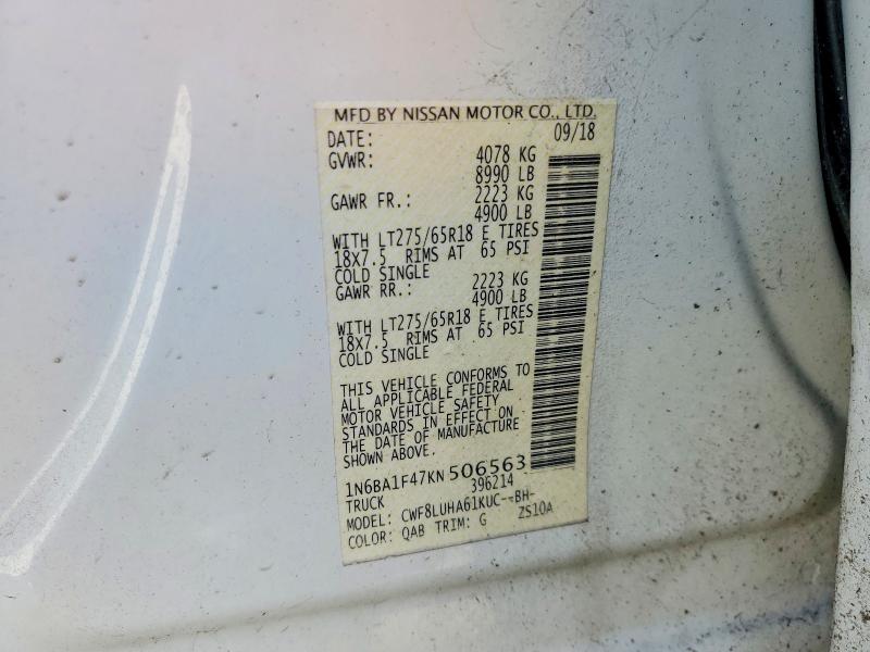 Продажа на аукционе авто 2019 Nissan Titan Xd, vin: 1N6BA1F47KN506563, номер лота: 59895576