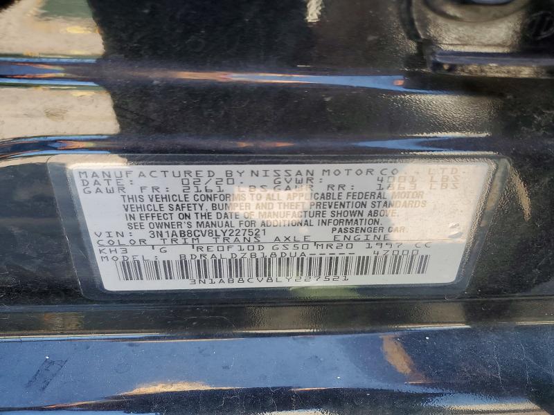 62497526 :رقم المزاد ، 3N1AB8CV8LY227521 vin ، 2020 Nissan Sentra مزاد بيع