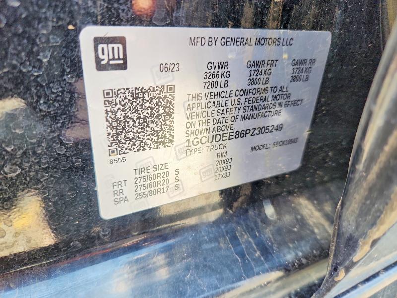 Продажа на аукционе авто 2023 Chevrolet Silverado, vin: 1GCUDEE86PZ305249, номер лота: 59613756